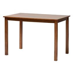 Baxton Studio Eveline Modern Walnut Brown Finished Wood 43-Inch Dining Table